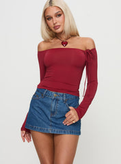 Nicolina Low Rise Denim Mini Skirt Light Wash Tall