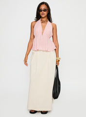 Saddler Halter Top Pink