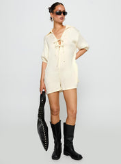 Power Move Romper Beige