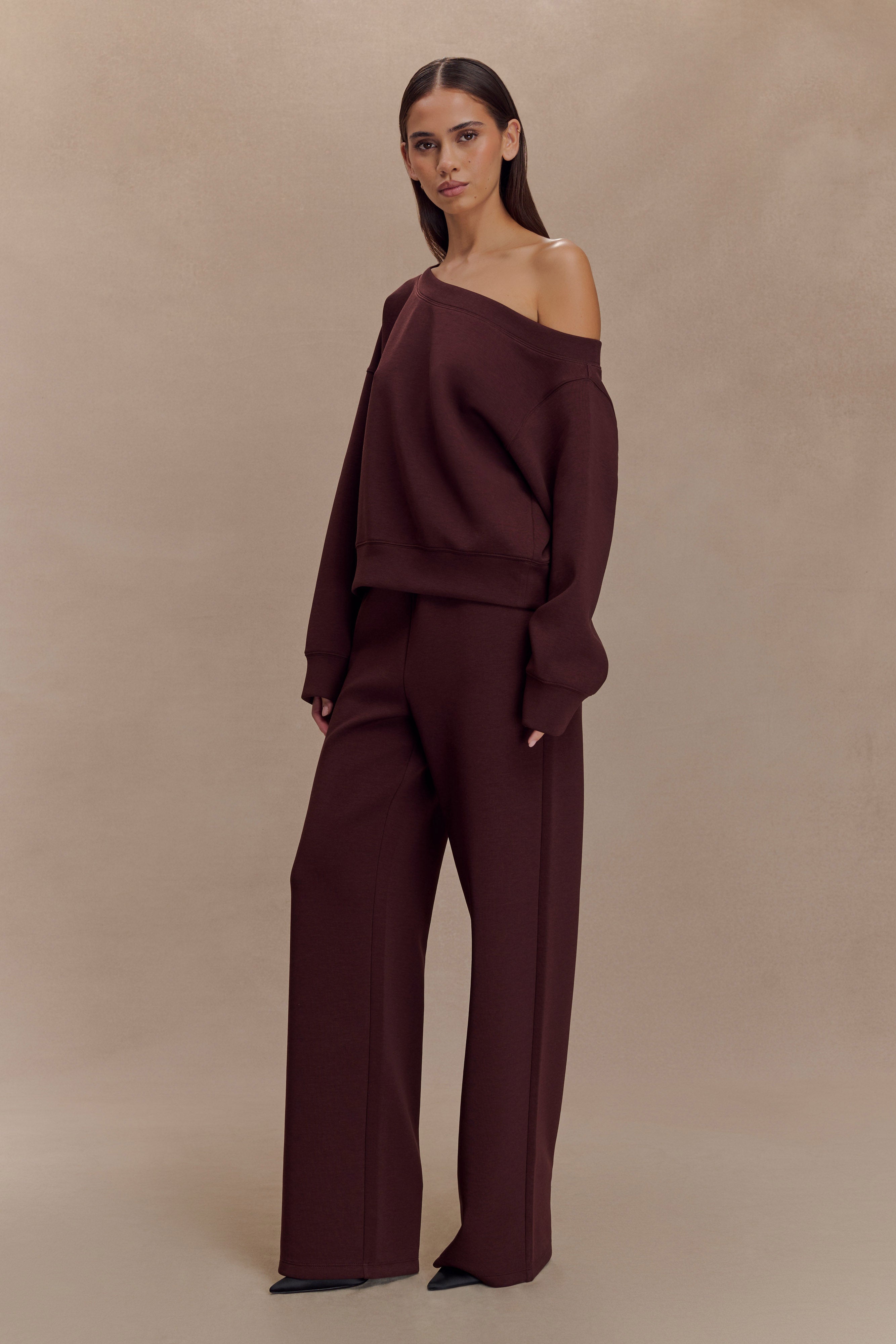 August Straight Leg Jogger - Chocolate