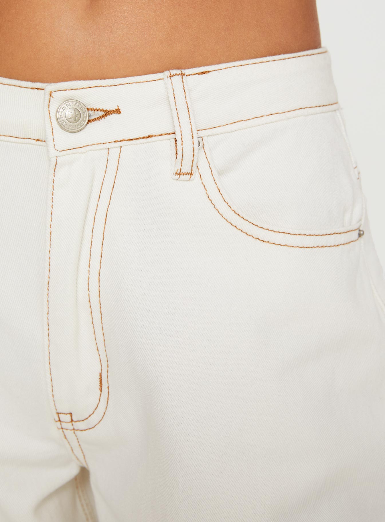 Naylor Wide Leg Jeans Cream Tall