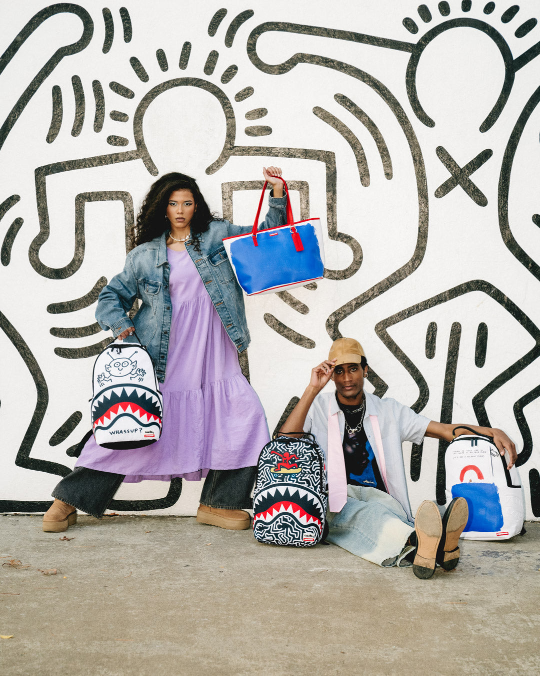 KEITH HARING SKATER SHARK DLXSR BACKPACK